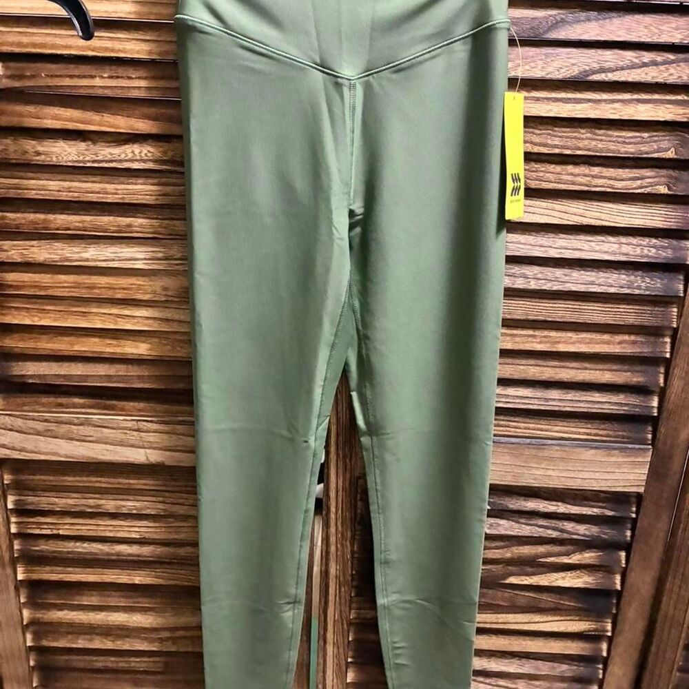 All-in-motion Women's Green and Khaki Workout Leggings with pocket NWT